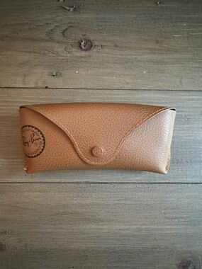 Ray-Ban Tan Brown Textured Eyewear Case